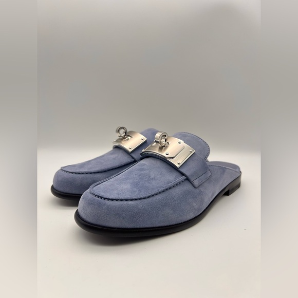 Hermès Iota Mule New In Box Blue Ciel Size 37 - Picture 7 of 16